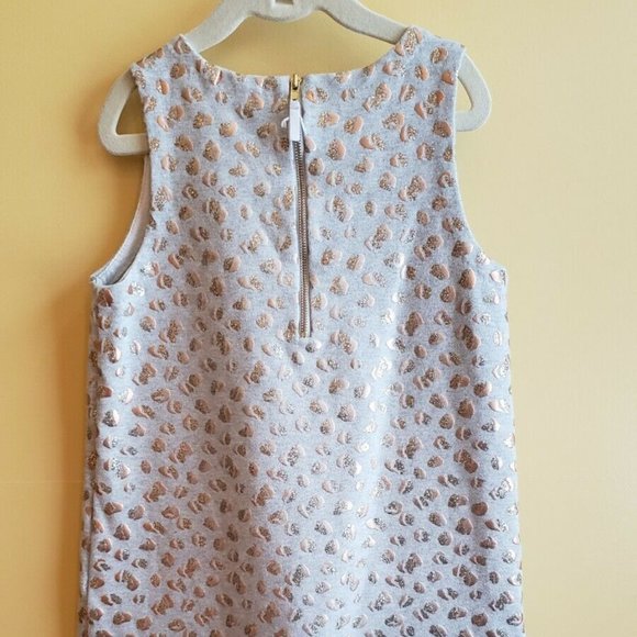 JCREW CREWCUTS 10 GRAY LEOPARD PRINT SPARKLE DRESS - Picture 4 of 5